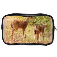 Deer In Nature Travel Toiletry Bag (one Side)