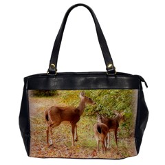 Deer In Nature Oversize Office Handbag (one Side) by uniquedesignsbycassie