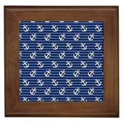 Boat Anchors Framed Ceramic Tile