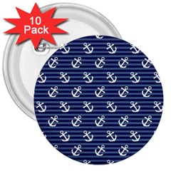 Boat Anchors 3  Button (10 Pack)