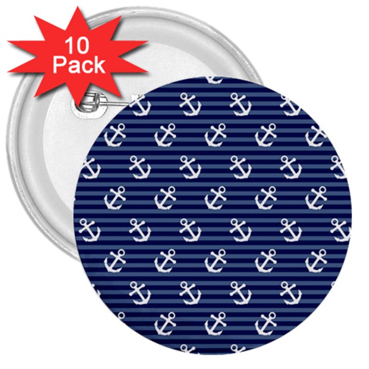 Boat Anchors 3  Button (10 pack)