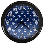 Boat Anchors Wall Clock (Black) Front