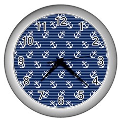 Boat Anchors Wall Clock (silver)