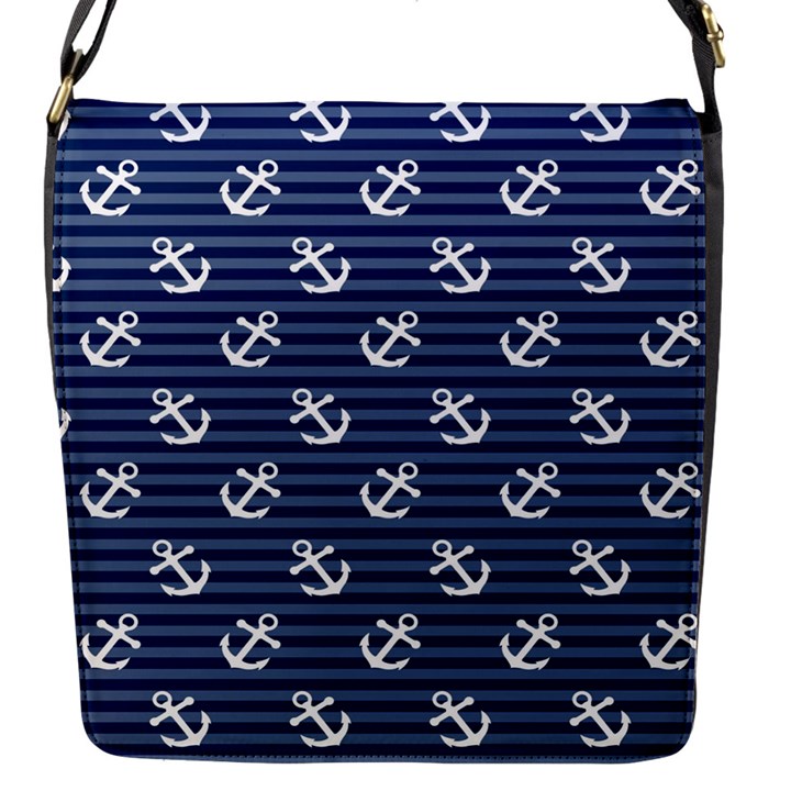 Boat Anchors Flap Closure Messenger Bag (Small)