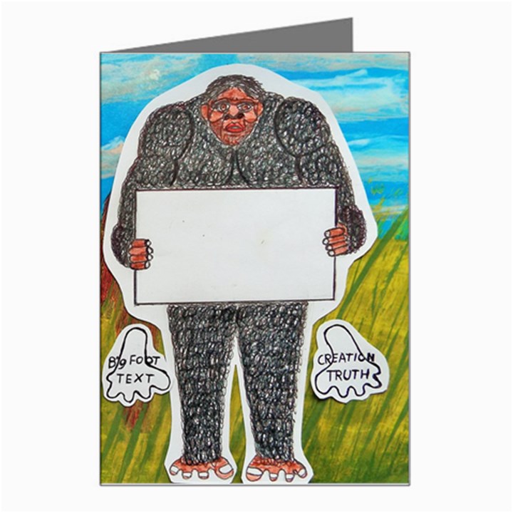 2 Big Foot Text In Everglades Greeting Card