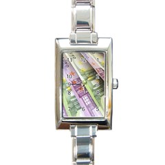 Just Gimme Money Rectangular Italian Charm Watch