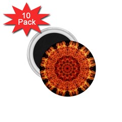 Flaming Sun 1 75  Button Magnet (10 Pack) by Zandiepants