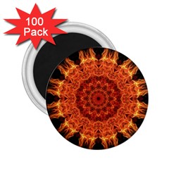 Flaming Sun 2 25  Button Magnet (100 Pack) by Zandiepants