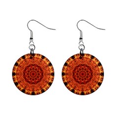 Flaming Sun Mini Button Earrings by Zandiepants