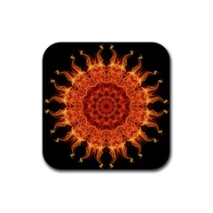 Flaming Sun Drink Coaster (square) by Zandiepants