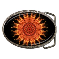 Flaming Sun Belt Buckle (oval) by Zandiepants