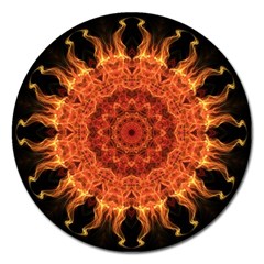 Flaming Sun Magnet 5  (round) by Zandiepants