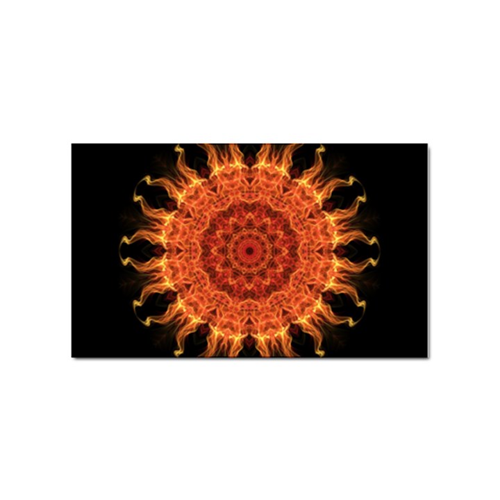 Flaming Sun Sticker 100 Pack (Rectangle)