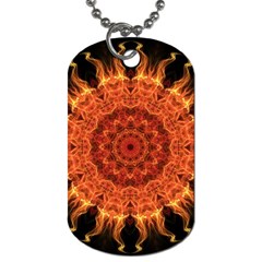 Flaming Sun Dog Tag (two-sided)  by Zandiepants