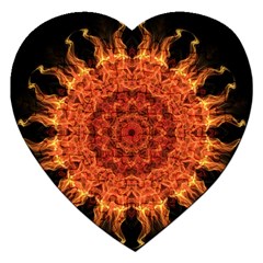 Flaming Sun Jigsaw Puzzle (heart)