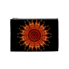 Flaming Sun Cosmetic Bag (medium) by Zandiepants