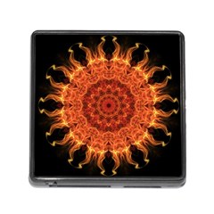 Flaming Sun Memory Card Reader With Storage (square) by Zandiepants