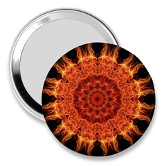 Flaming Sun 3  Handbag Mirror