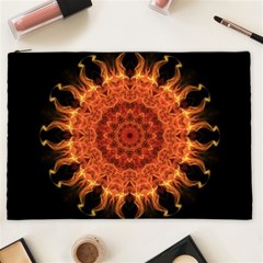 Flaming Sun Cosmetic Bag (xxl) by Zandiepants