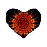 Flaming Sun 16  Premium Heart Shape Cushion  Front