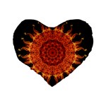 Flaming Sun 16  Premium Heart Shape Cushion  Back