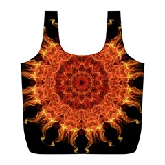 Flaming Sun Reusable Bag (l) by Zandiepants