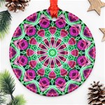 Flower Garden Round Ornament (Two Sides) Back