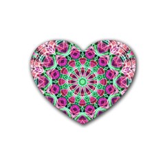 Flower Garden Drink Coasters 4 Pack (heart)  by Zandiepants