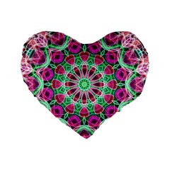 Flower Garden 16  Premium Heart Shape Cushion  by Zandiepants