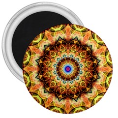 Ochre Burnt Glass 3  Button Magnet by Zandiepants