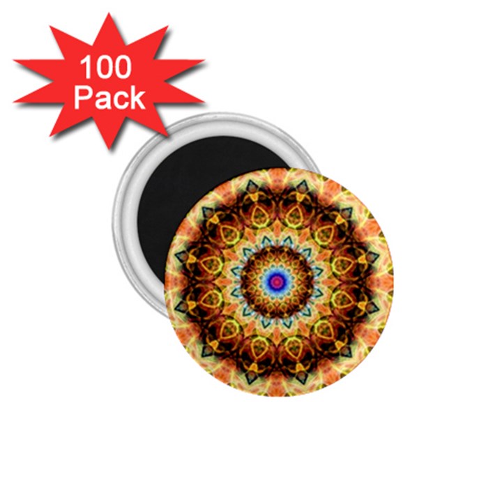 Ochre Burnt Glass 1.75  Button Magnet (100 pack)