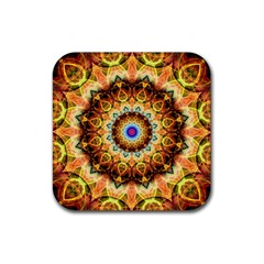 Ochre Burnt Glass Drink Coaster (square) by Zandiepants