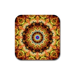 Ochre Burnt Glass Drink Coasters 4 Pack (square) by Zandiepants