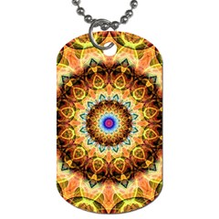 Ochre Burnt Glass Dog Tag (two-sided)  by Zandiepants