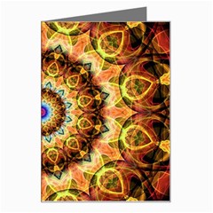 Ochre Burnt Glass Greeting Card by Zandiepants