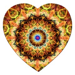 Ochre Burnt Glass Jigsaw Puzzle (heart) by Zandiepants