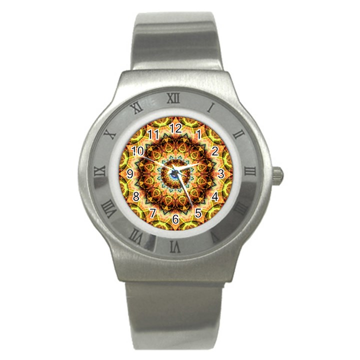 Ochre Burnt Glass Stainless Steel Watch (Slim)