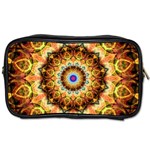 Ochre Burnt Glass Travel Toiletry Bag (Two Sides) Front