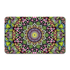 Psychedelic Leaves Mandala Magnet (rectangular) by Zandiepants