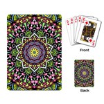 Psychedelic Leaves Mandala Playing Cards Single Design Back