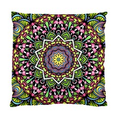 Psychedelic Leaves Mandala Cushion Case (two Sided)  by Zandiepants