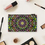 Psychedelic Leaves Mandala Cosmetic Bag (Small) Back