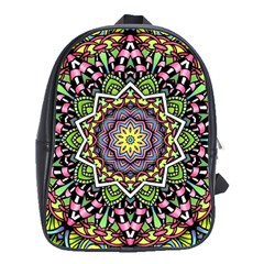 Psychedelic Leaves Mandala School Bag (large)