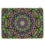 Psychedelic Leaves Mandala Cosmetic Bag (XXL) Back