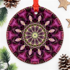 Purple Flower Round Ornament by Zandiepants