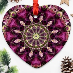 Purple Flower Heart Ornament by Zandiepants