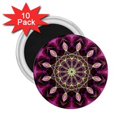 Purple Flower 2 25  Button Magnet (10 Pack) by Zandiepants