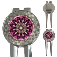 Purple Flower Golf Pitchfork & Ball Marker by Zandiepants