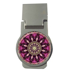 Purple Flower Money Clip (round) by Zandiepants