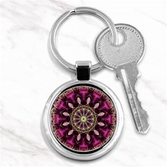 Purple Flower Key Chain (round) by Zandiepants